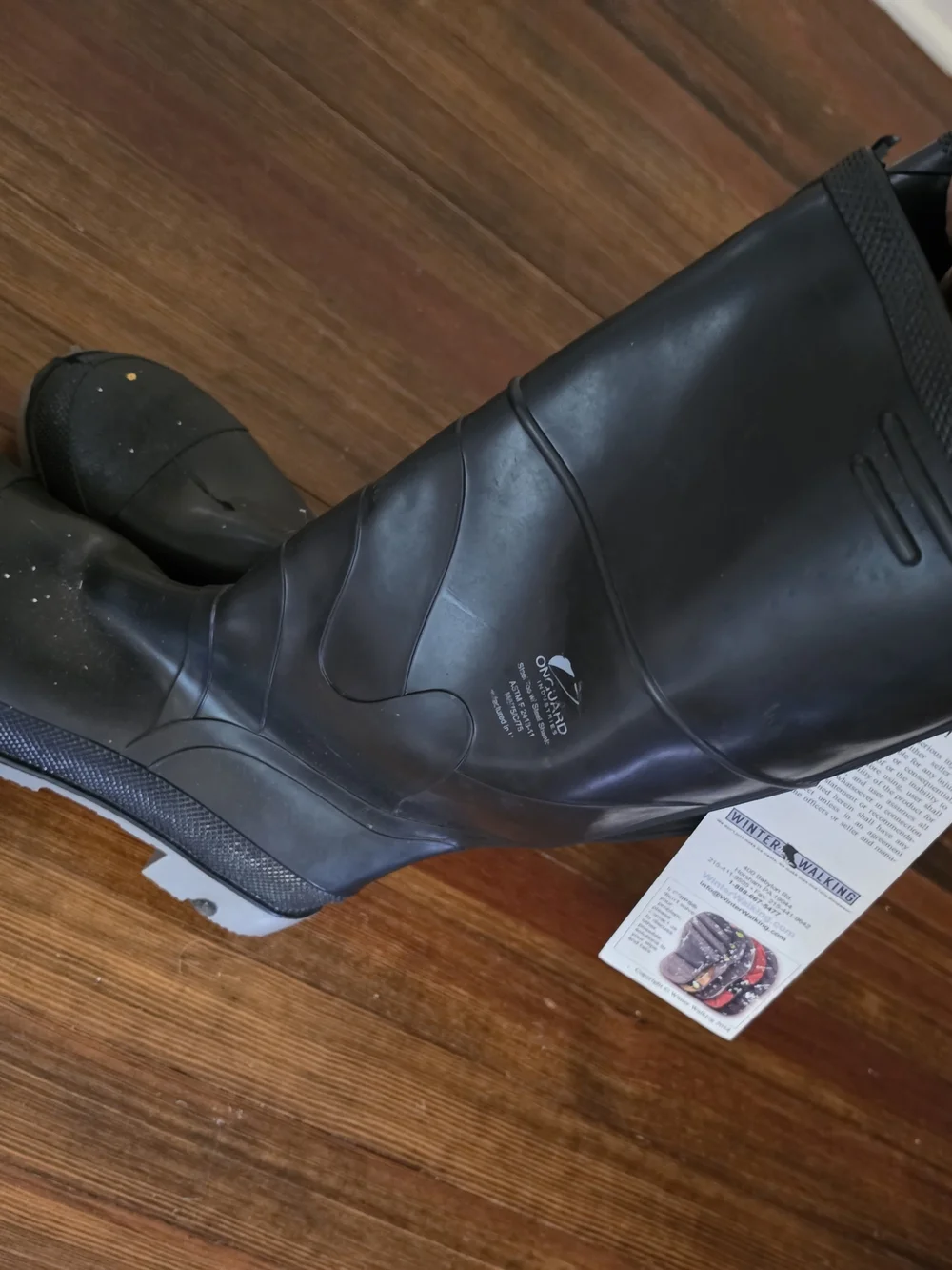 Men's Black Rubber Rain Boots - Outdoor Waterproof Footwear